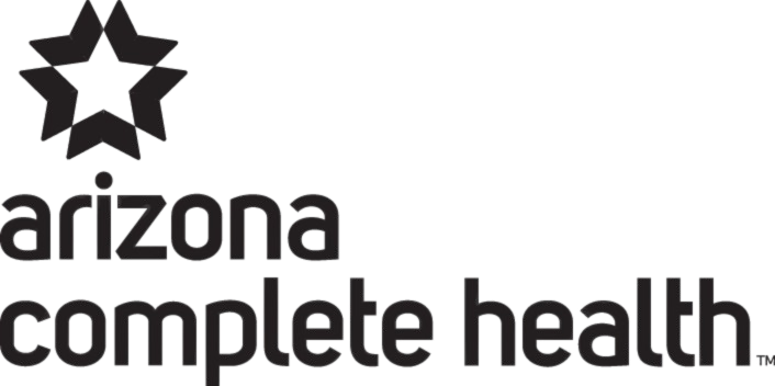 Logo for Arizona Complete Health, featuring a stylized star emblem above the company name in bold, modern font displayed on a white background.