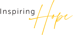 The image features the words "Inspiring Hope" with "Hope" in elegant, cursive yellow text on a dark background.